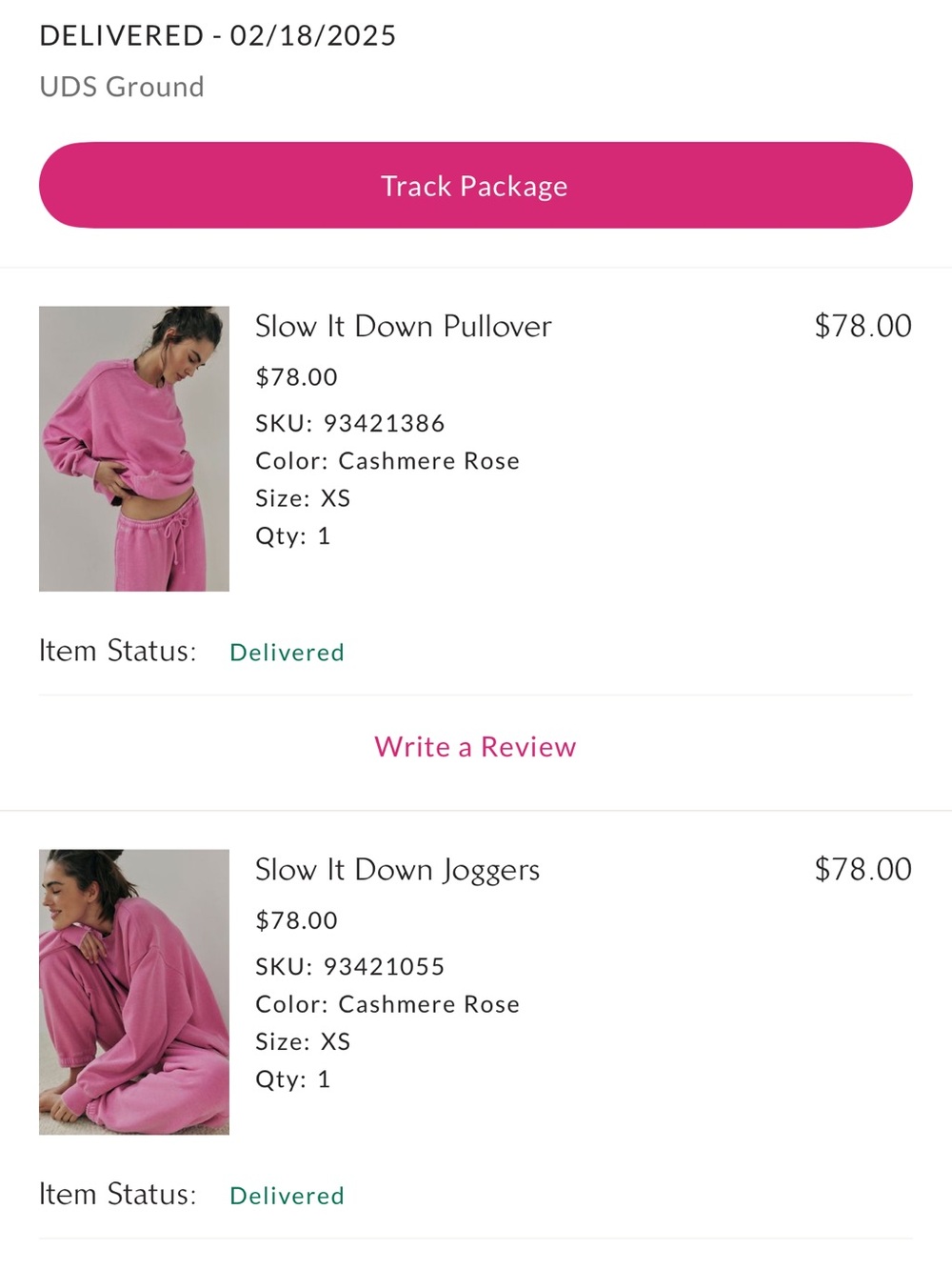 Free People Slow It Down set on cashmere rose, size xs - Picture 9 of 9